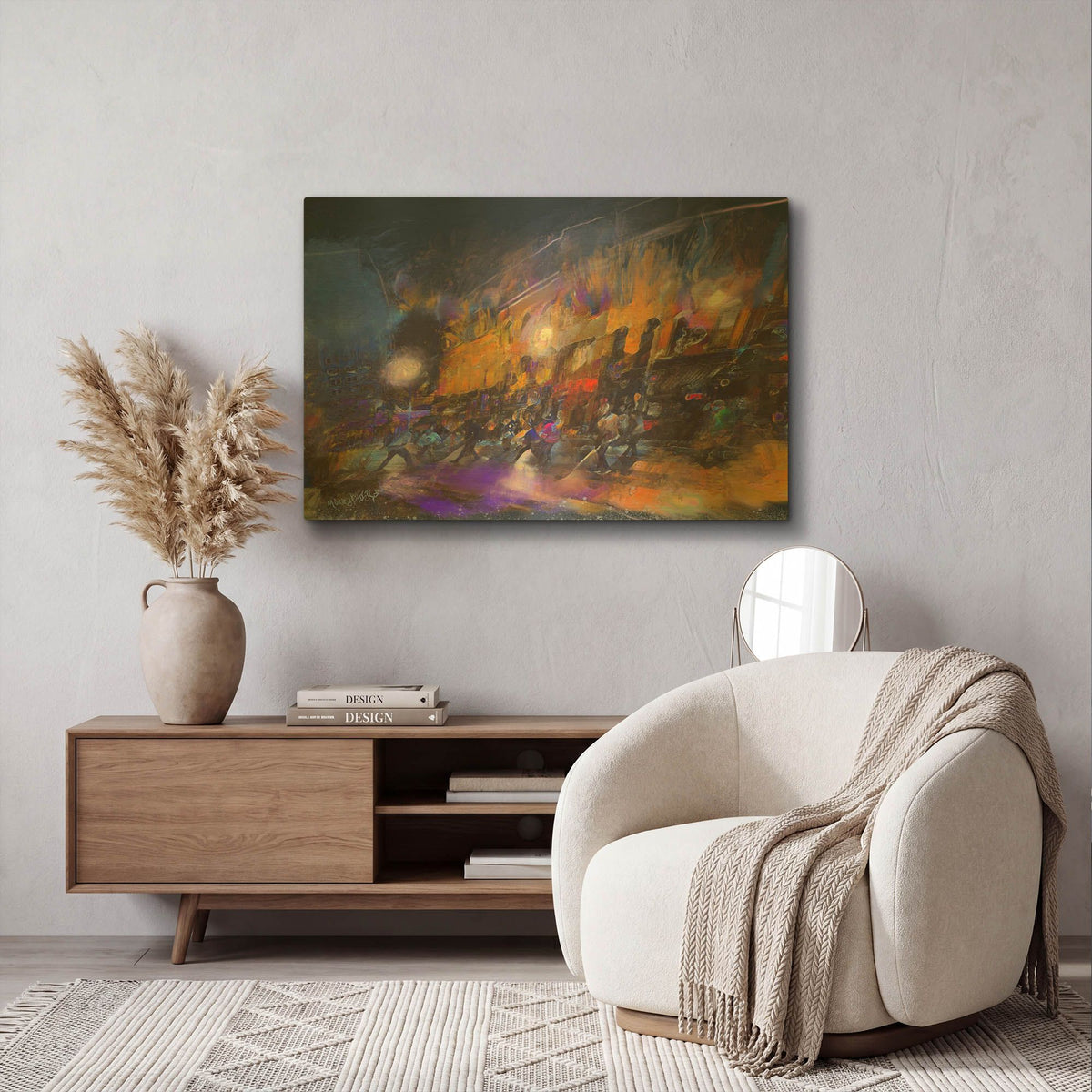 'Downtown' By Murray Henderson Fine Art Gold Metal Wall Art