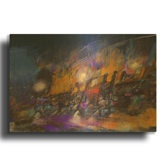 'Downtown' By Murray Henderson Fine Art Gold Metal Wall Art
