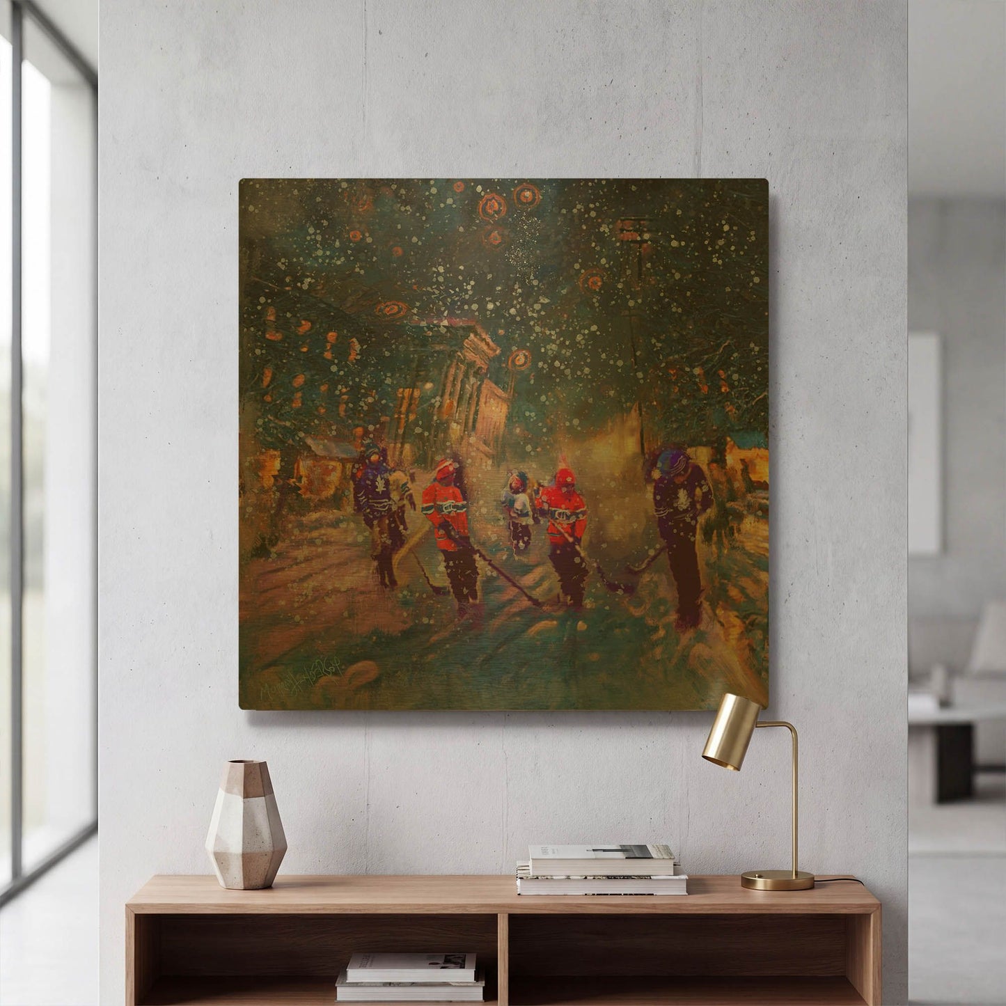 'Street Game' By Murray Henderson Fine Art Gold Metal Wall Art