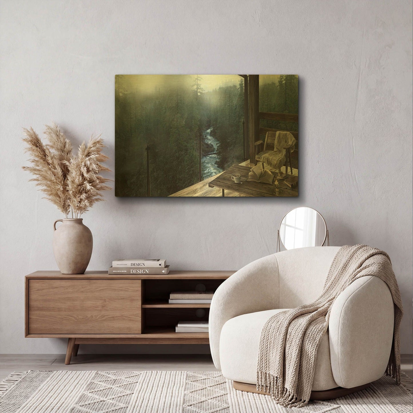 'Mountain Peace' By Murray Henderson Fine Art Gold Metal Wall Art
