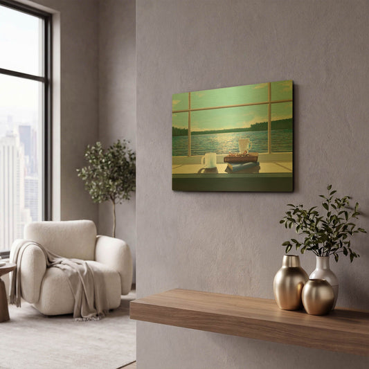 'Sea Views 2' By Murray Henderson Fine Art Gold Metal Wall Art
