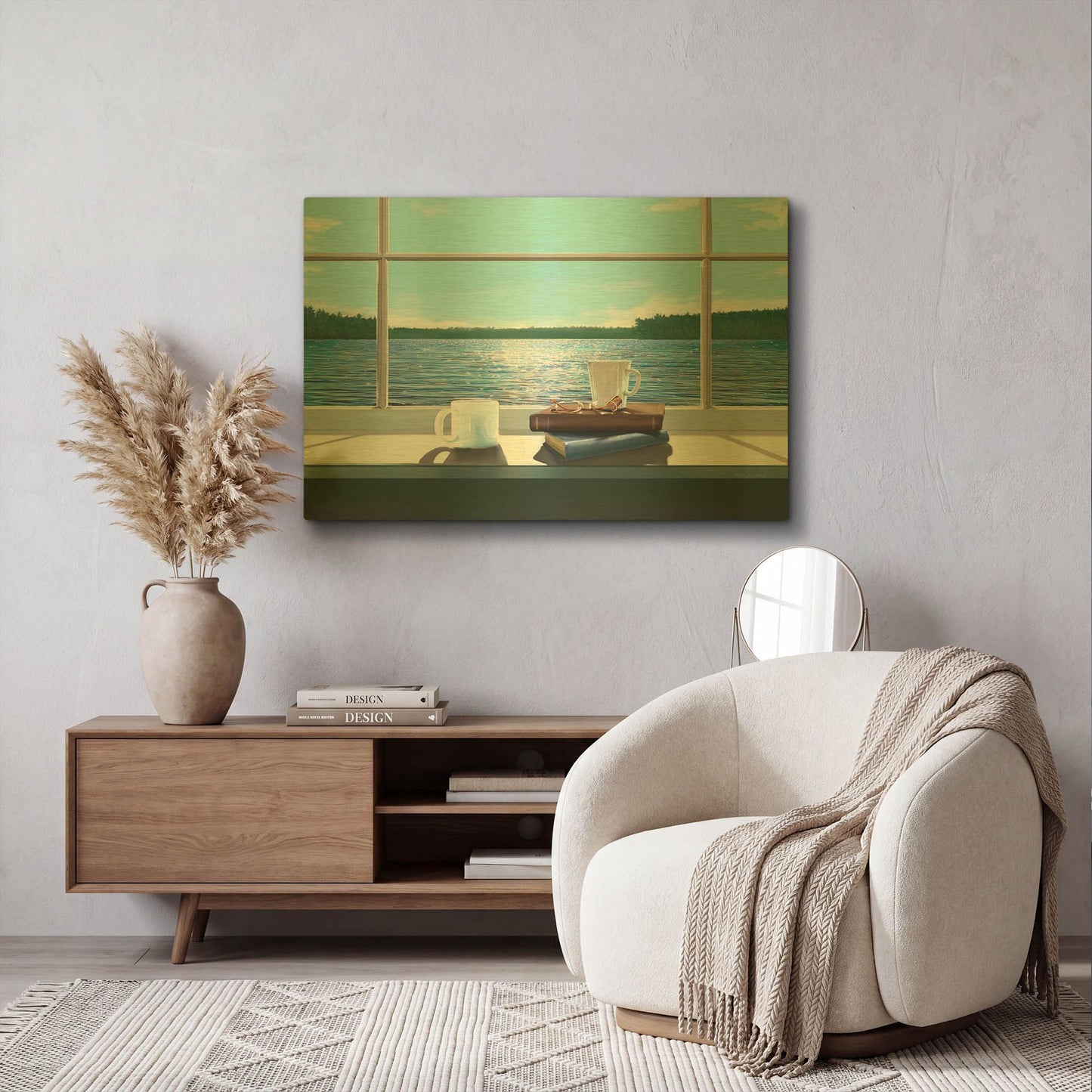 'Sea Views 2' By Murray Henderson Fine Art Gold Metal Wall Art