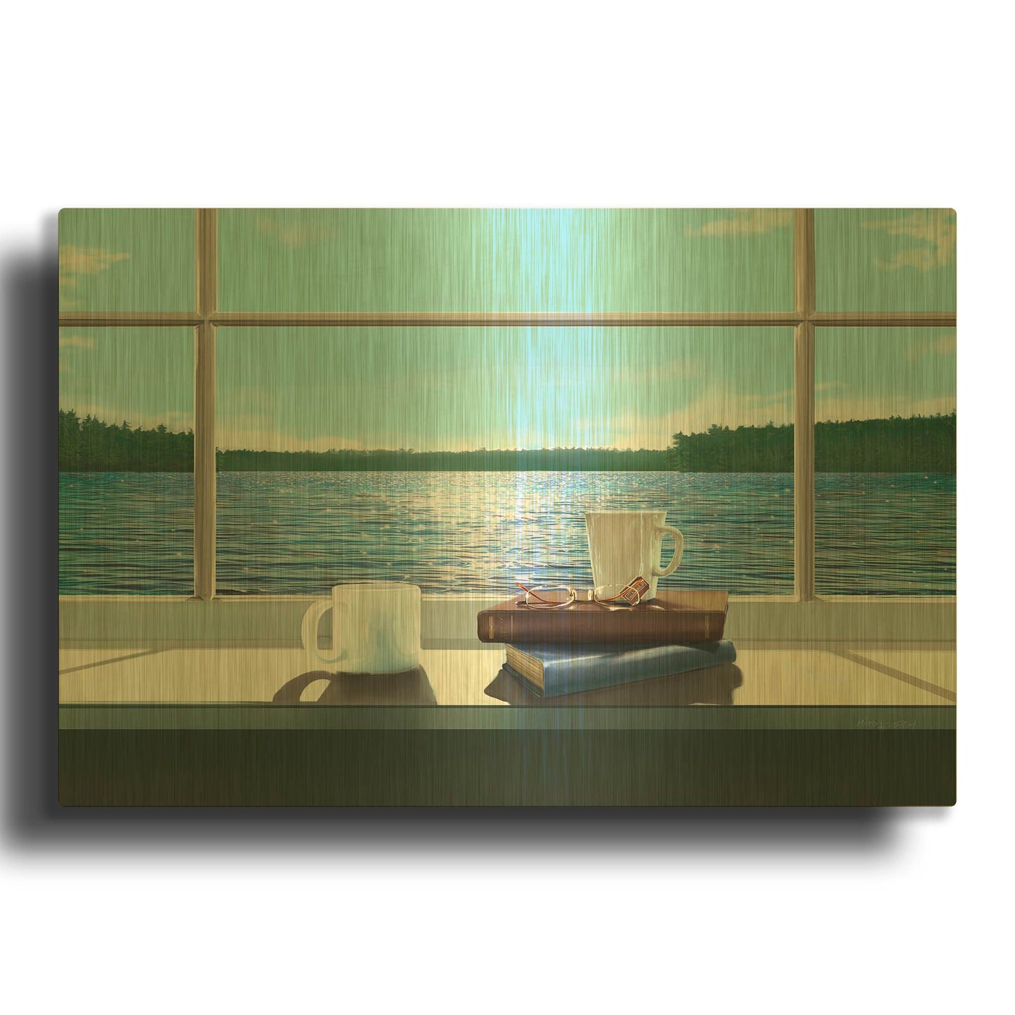 'Sea Views 2' By Murray Henderson Fine Art Gold Metal Wall Art