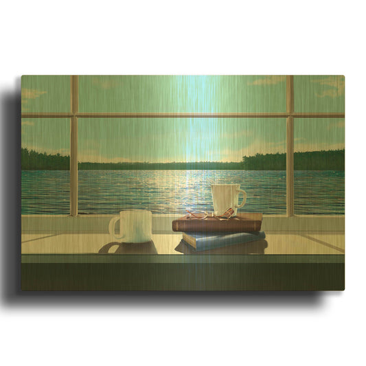 'Sea Views 2' By Murray Henderson Fine Art Gold Metal Wall Art