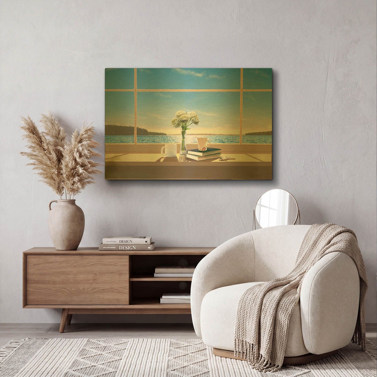 'Sea Views' By Murray Henderson Fine Art Gold Metal Wall Art