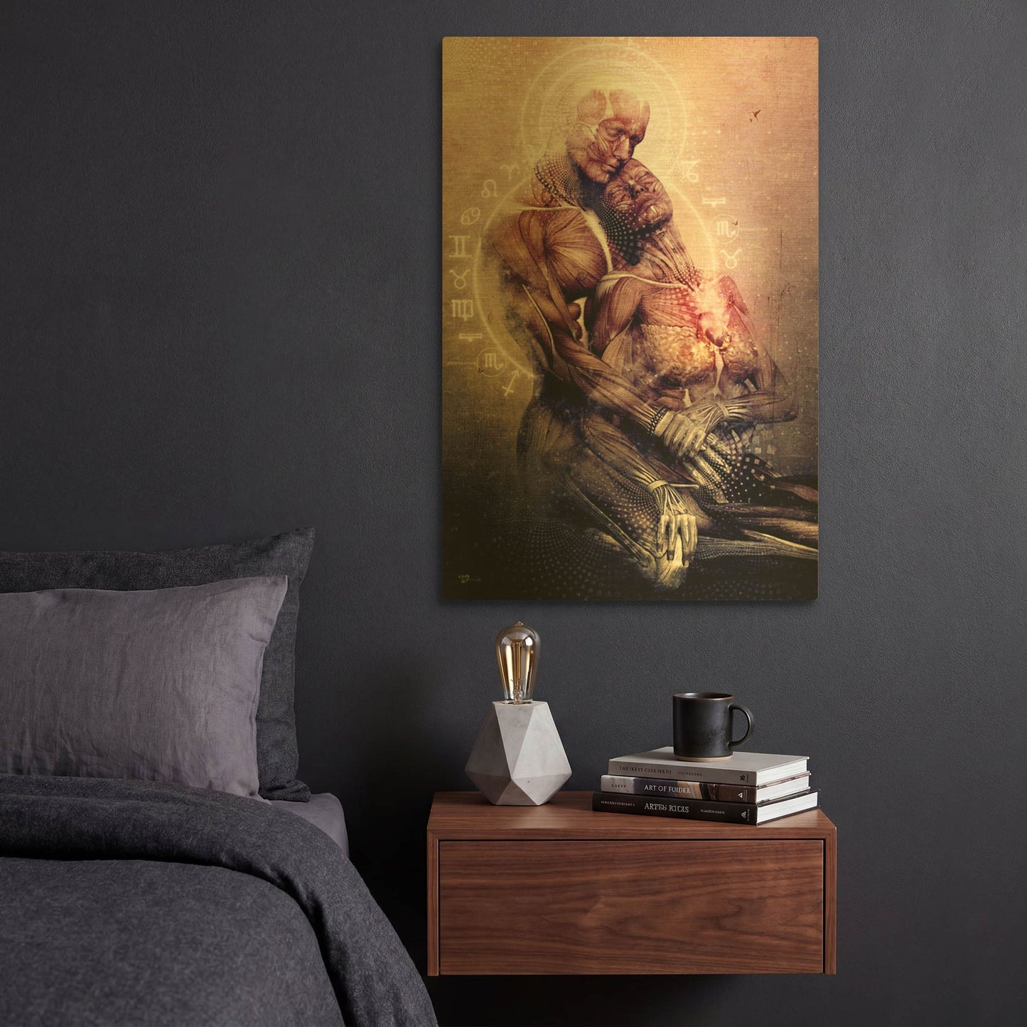 'Between The Teardrops' By Cameron Gray Gold Metal Wall Art