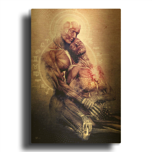 'Between The Teardrops' By Cameron Gray Gold Metal Wall Art