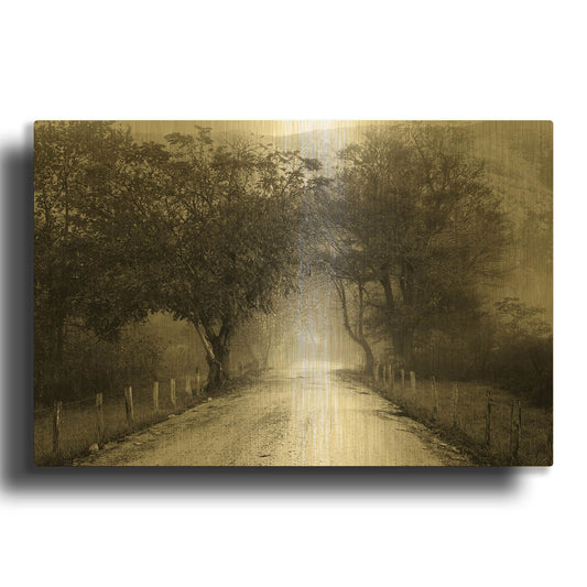 'Sparks Lane' By Nicholas Bell Photography Gold Metal Wall Art