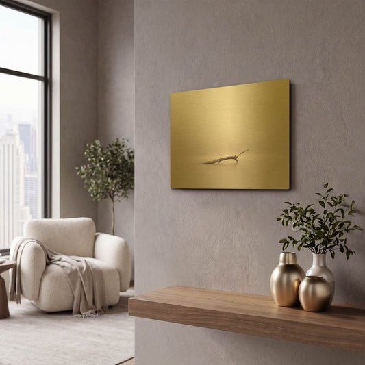 'Still' By Nicholas Bell Photography Gold Metal Wall Art