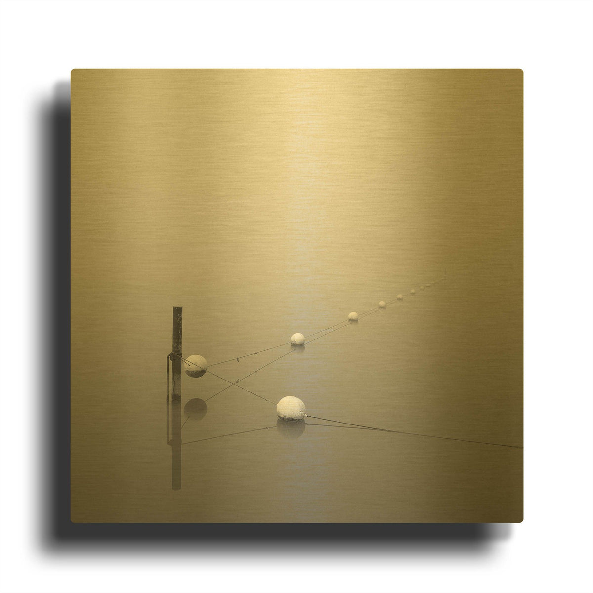 'Suspension' By Nicholas Bell Photography Gold Metal Wall Art