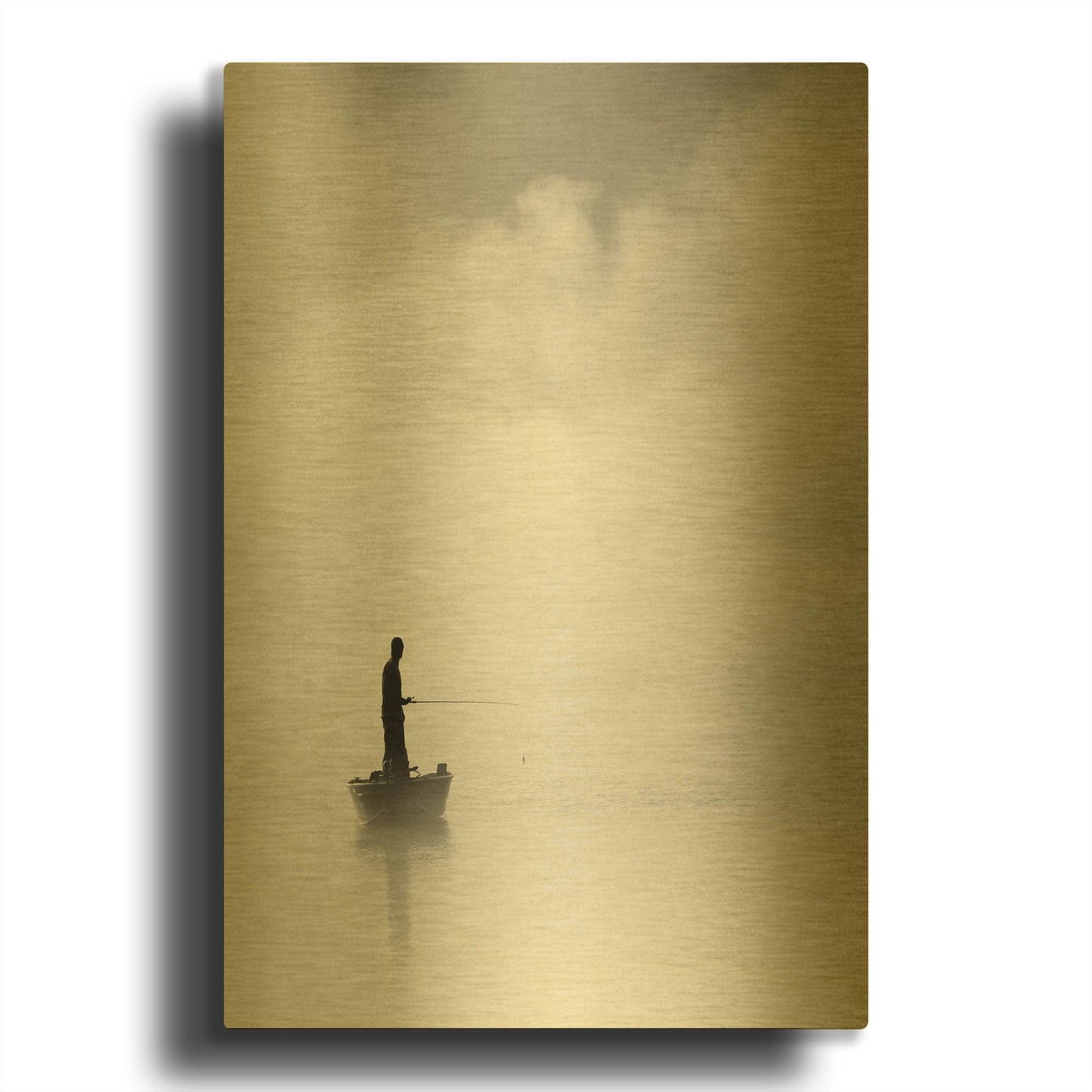 'The Abyss Fisher' By Nicholas Bell Photography Gold Metal Wall Art