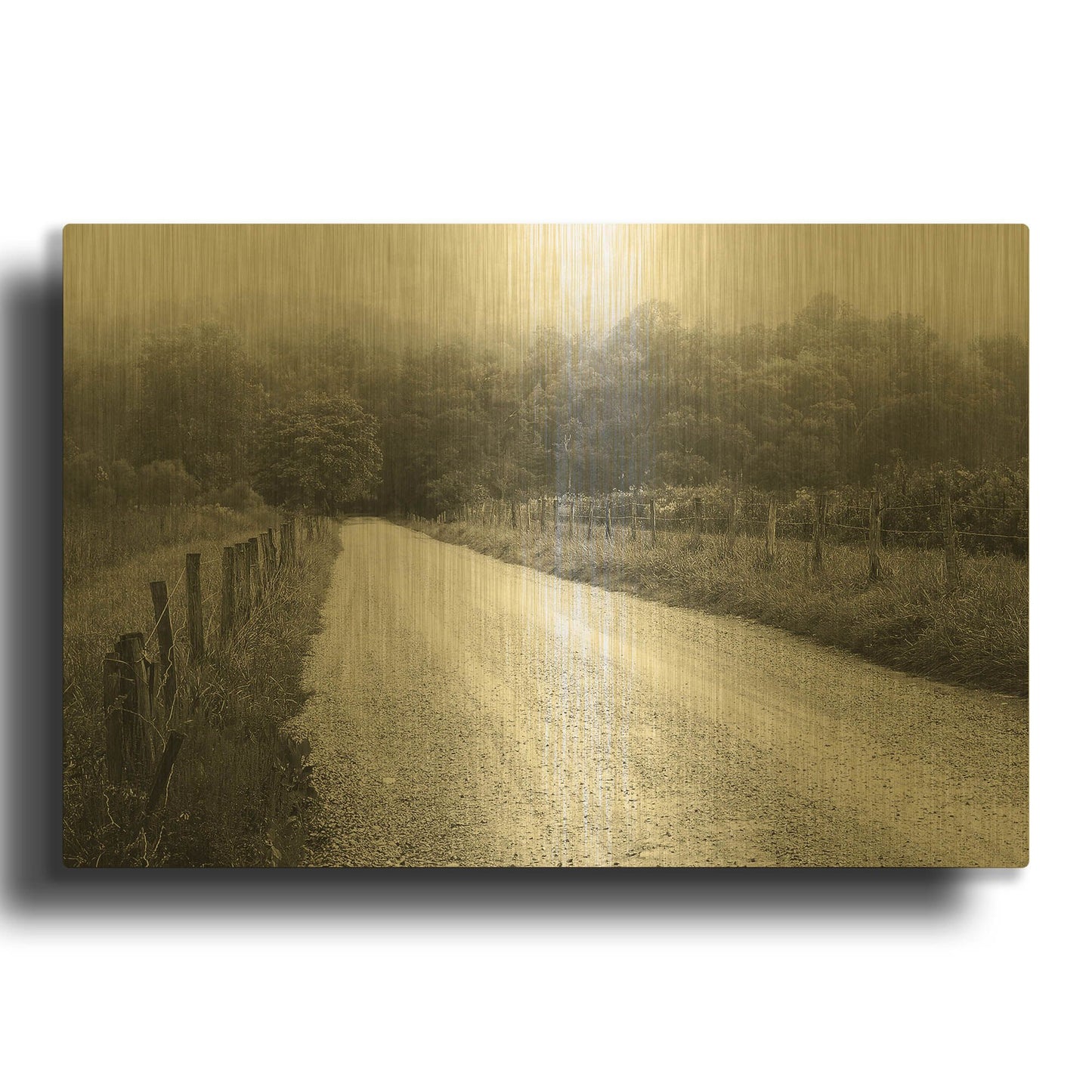 'Timeless Drive' By Nicholas Bell Photography Gold Metal Wall Art