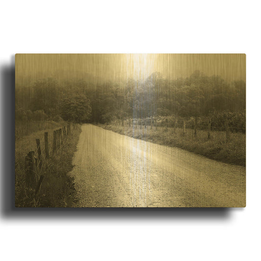 'Timeless Drive' By Nicholas Bell Photography Gold Metal Wall Art