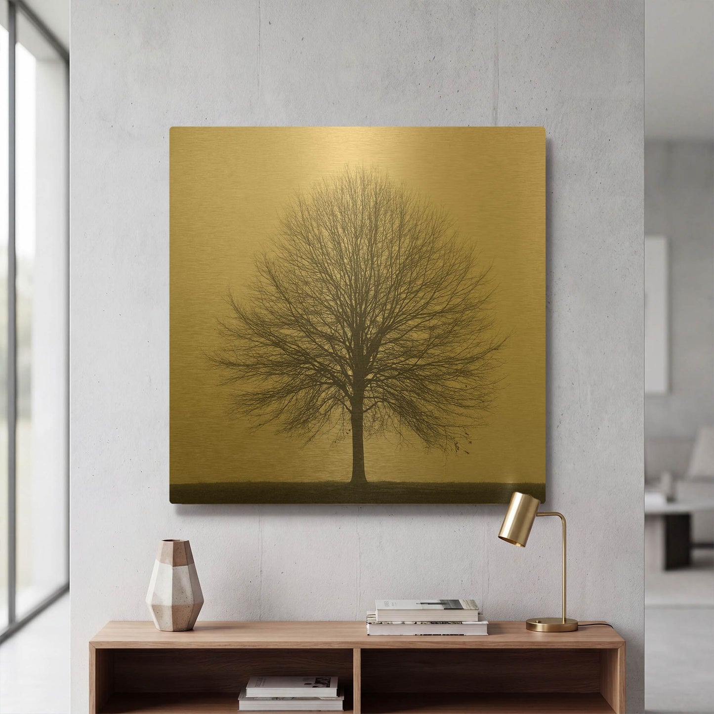 'Winter Trio I' By Nicholas Bell Photography Gold Metal Wall Art