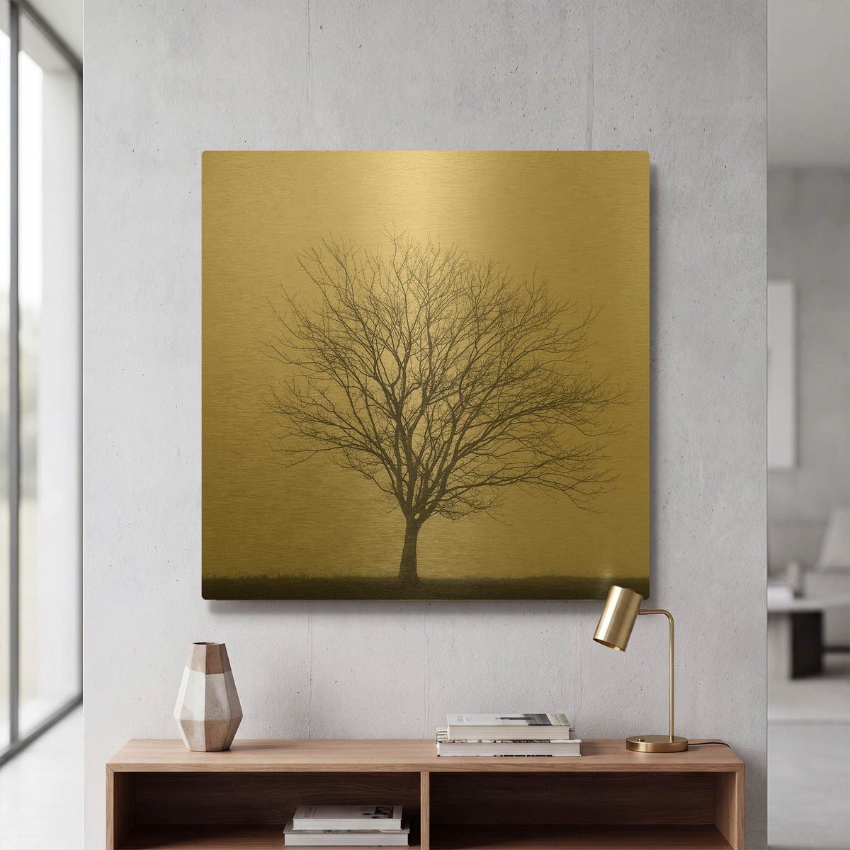 'Winter Trio II' By Nicholas Bell Photography Gold Metal Wall Art