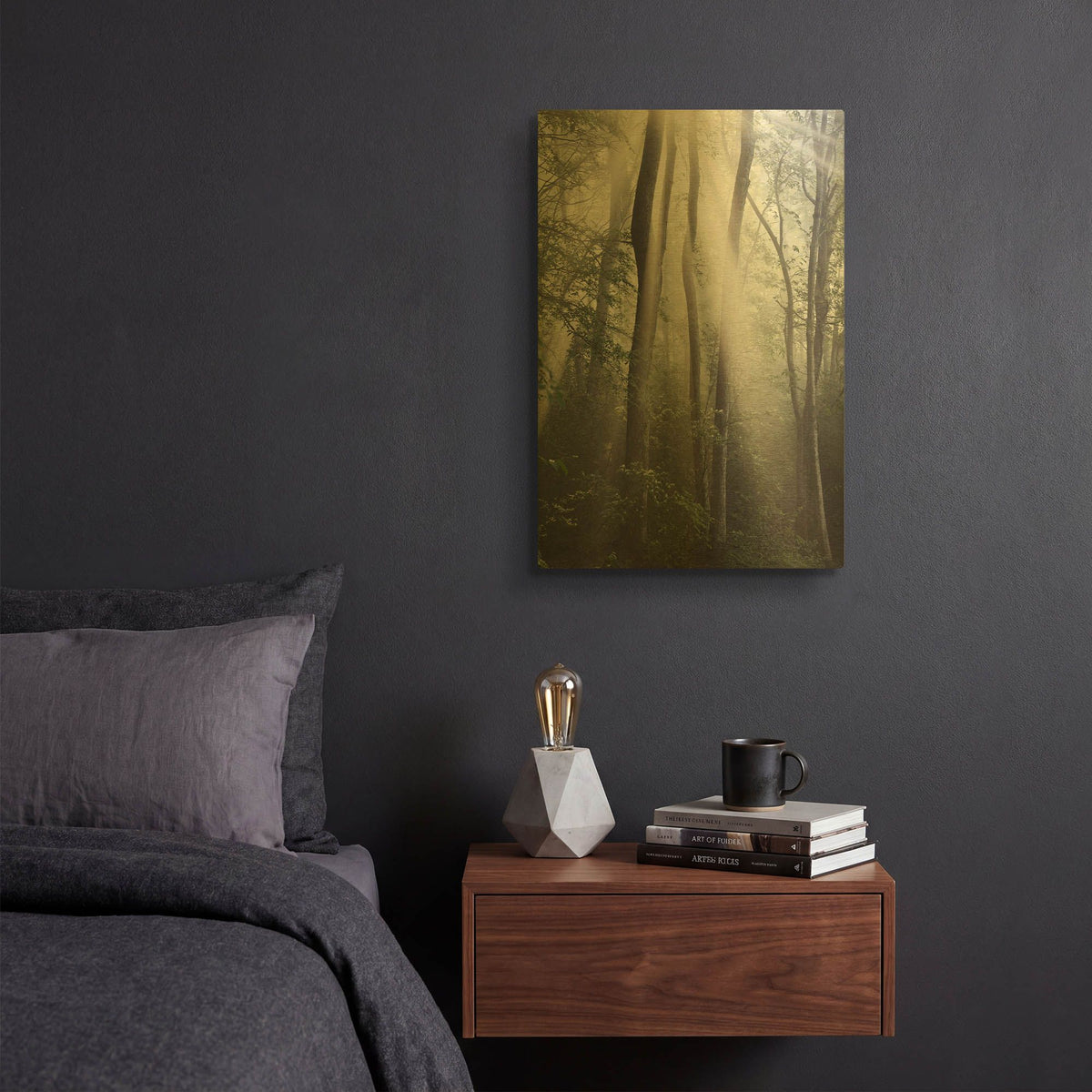 'Woodland Sun' By Nicholas Bell Photography Gold Metal Wall Art