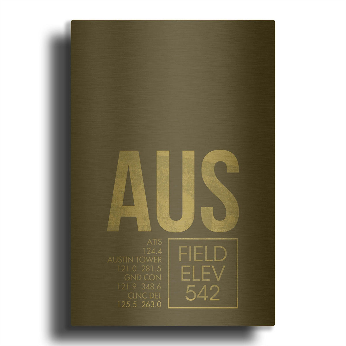'AUS ATC' By O8 Left Gold Metal Wall Art
