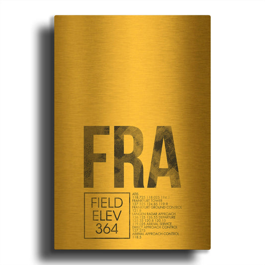 'FRA ATC' By O8 Left Gold Metal Wall Art