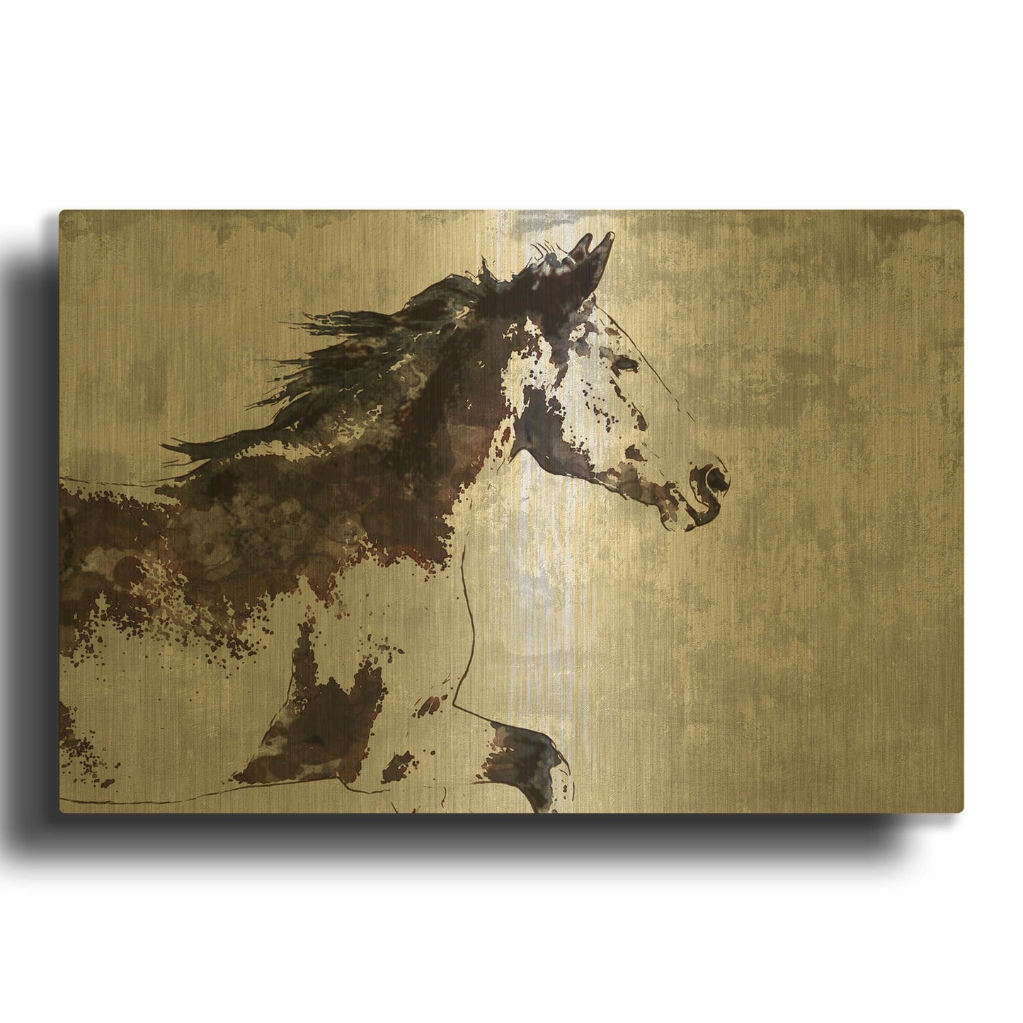 'Horse Race' By Irena Orlov Gold Metal Wall Art