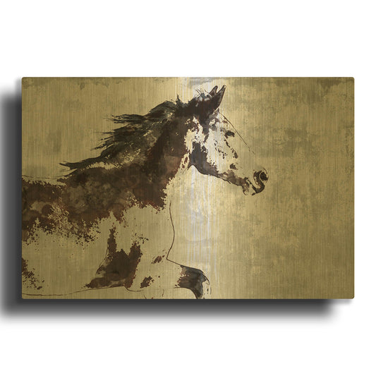 'Horse Race' By Irena Orlov Gold Metal Wall Art