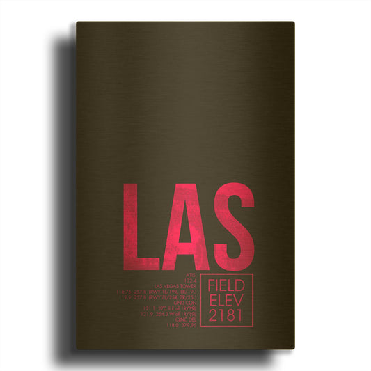 'LAS ATC' By O8 Left Gold Metal Wall Art