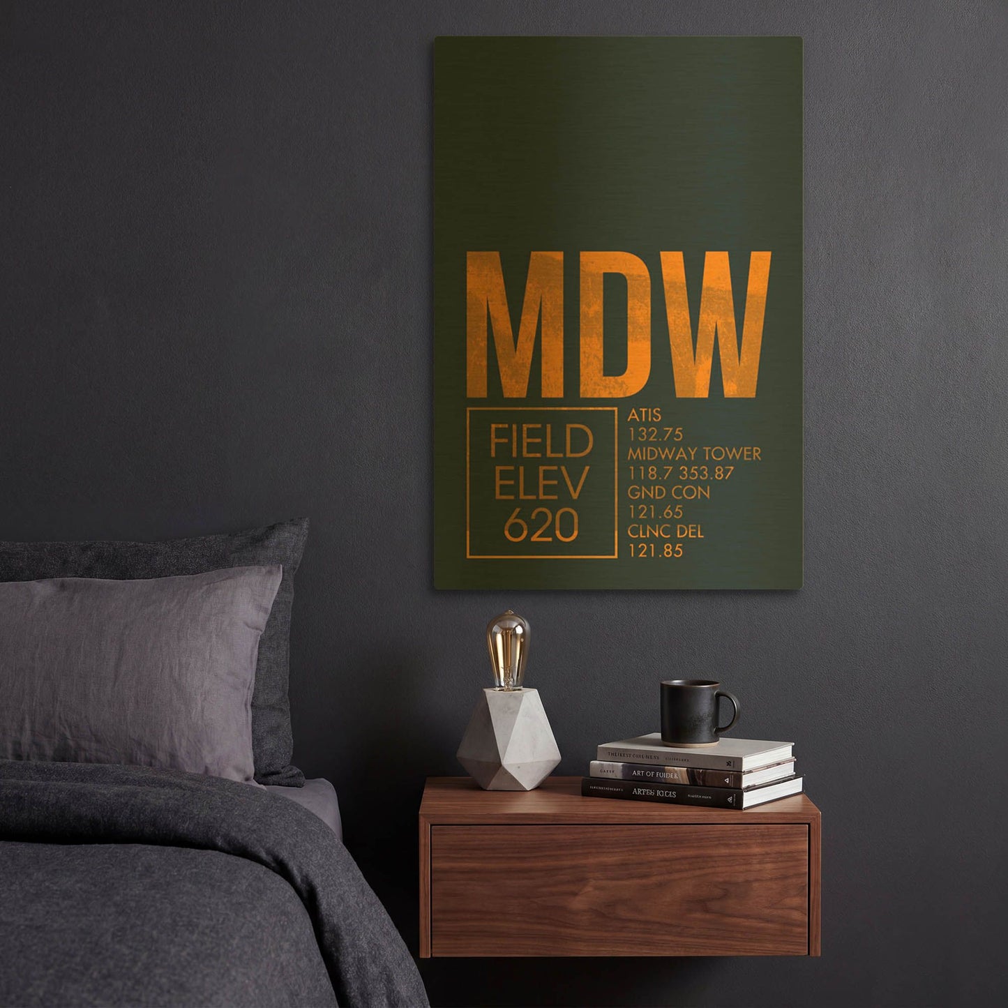 'MDW ATC' By O8 Left Gold Metal Wall Art