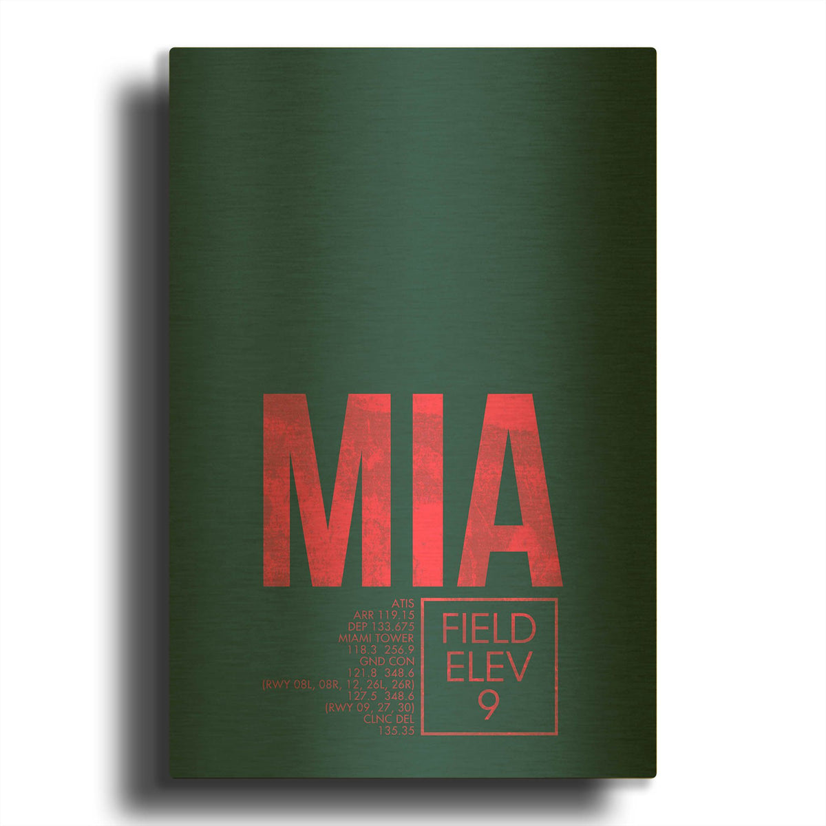 'MIA ATC' By O8 Left Gold Metal Wall Art