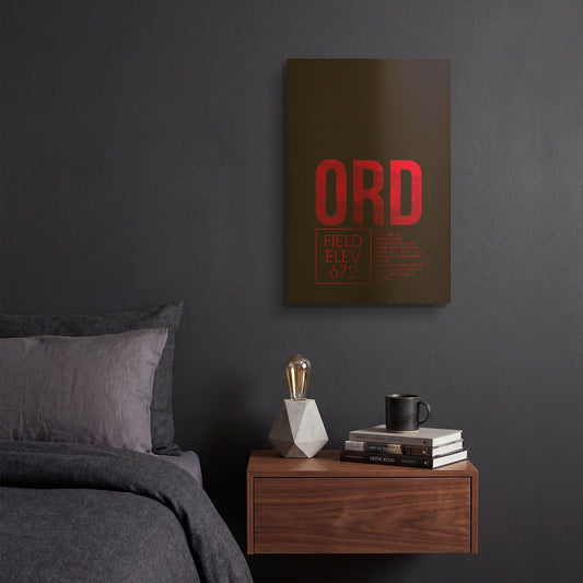 'ORD ATC' By O8 Left Gold Metal Wall Art