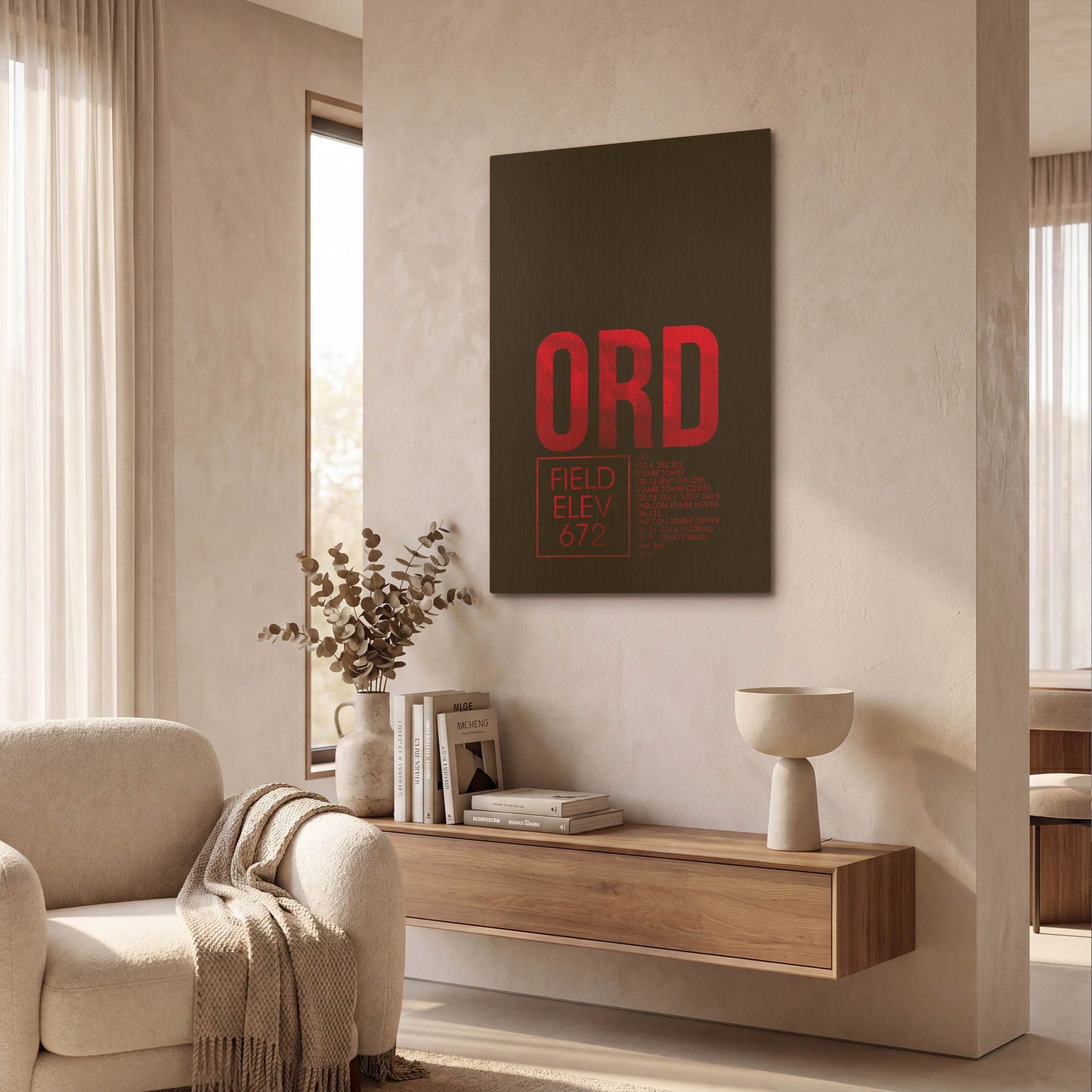 'ORD ATC' By O8 Left Gold Metal Wall Art