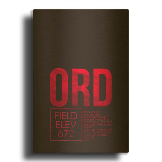 'ORD ATC' By O8 Left Gold Metal Wall Art