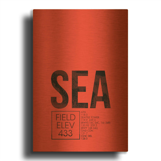 'SEA ATC' By O8 Left Gold Metal Wall Art