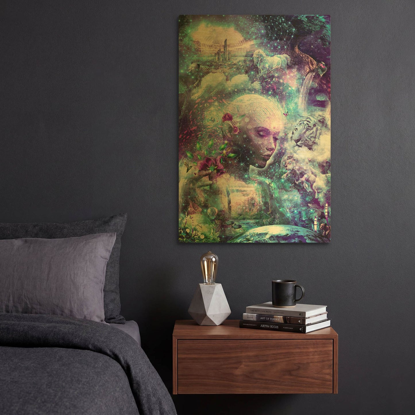 'Discovering The Cosmic Consciousness' By Cameron Gray Gold Metal Wall Art
