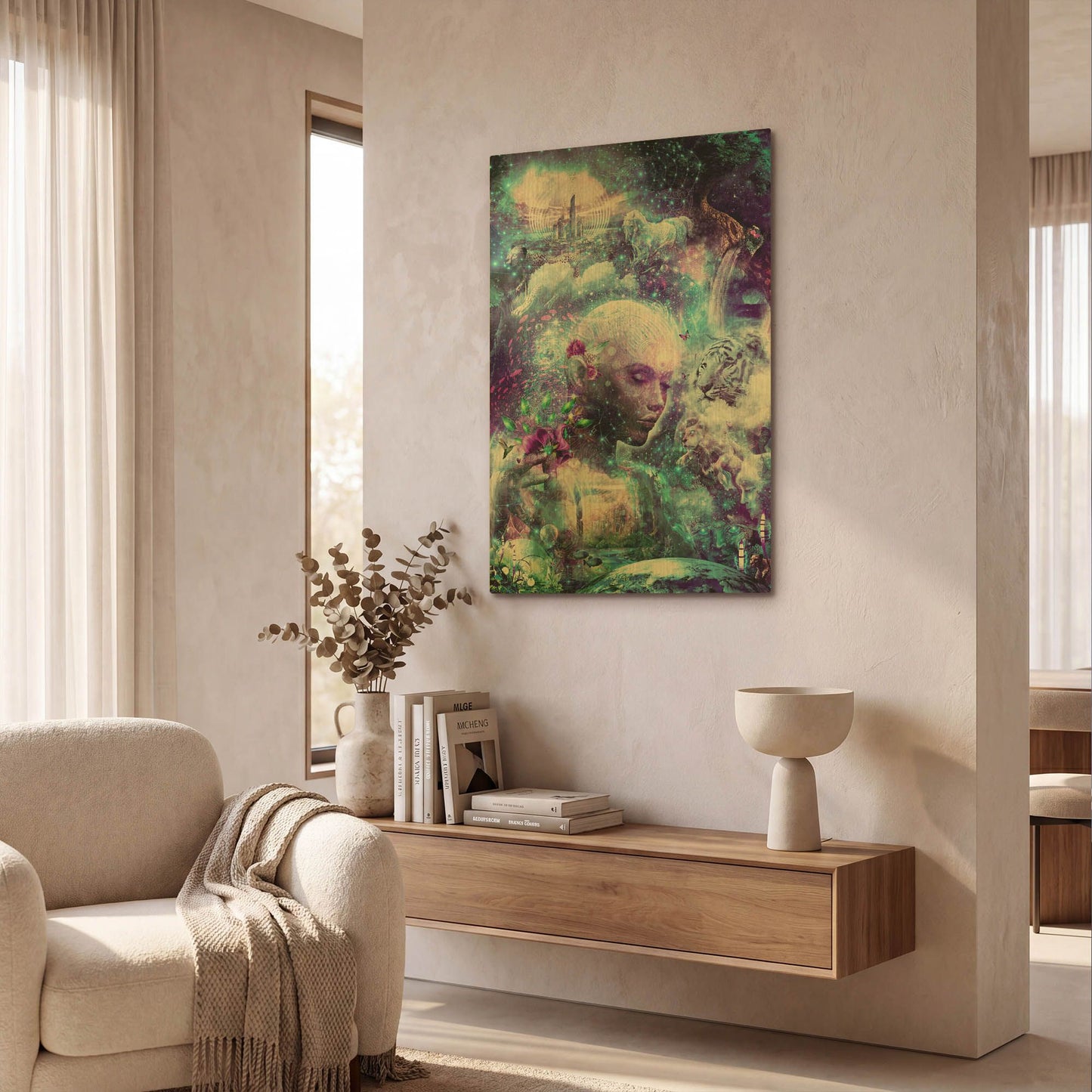 'Discovering The Cosmic Consciousness' By Cameron Gray Gold Metal Wall Art
