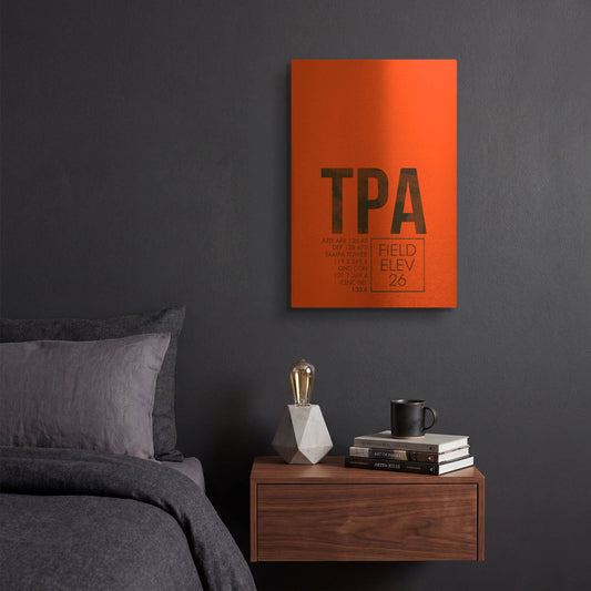 'TPA ATC' By O8 Left Gold Metal Wall Art