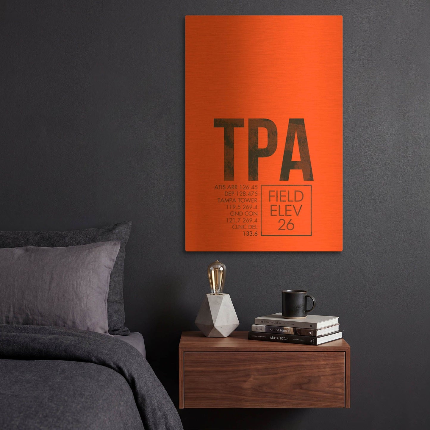 'TPA ATC' By O8 Left Gold Metal Wall Art