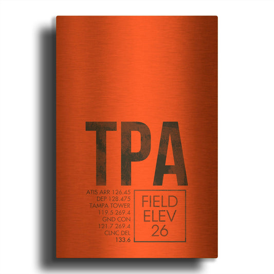 'TPA ATC' By O8 Left Gold Metal Wall Art