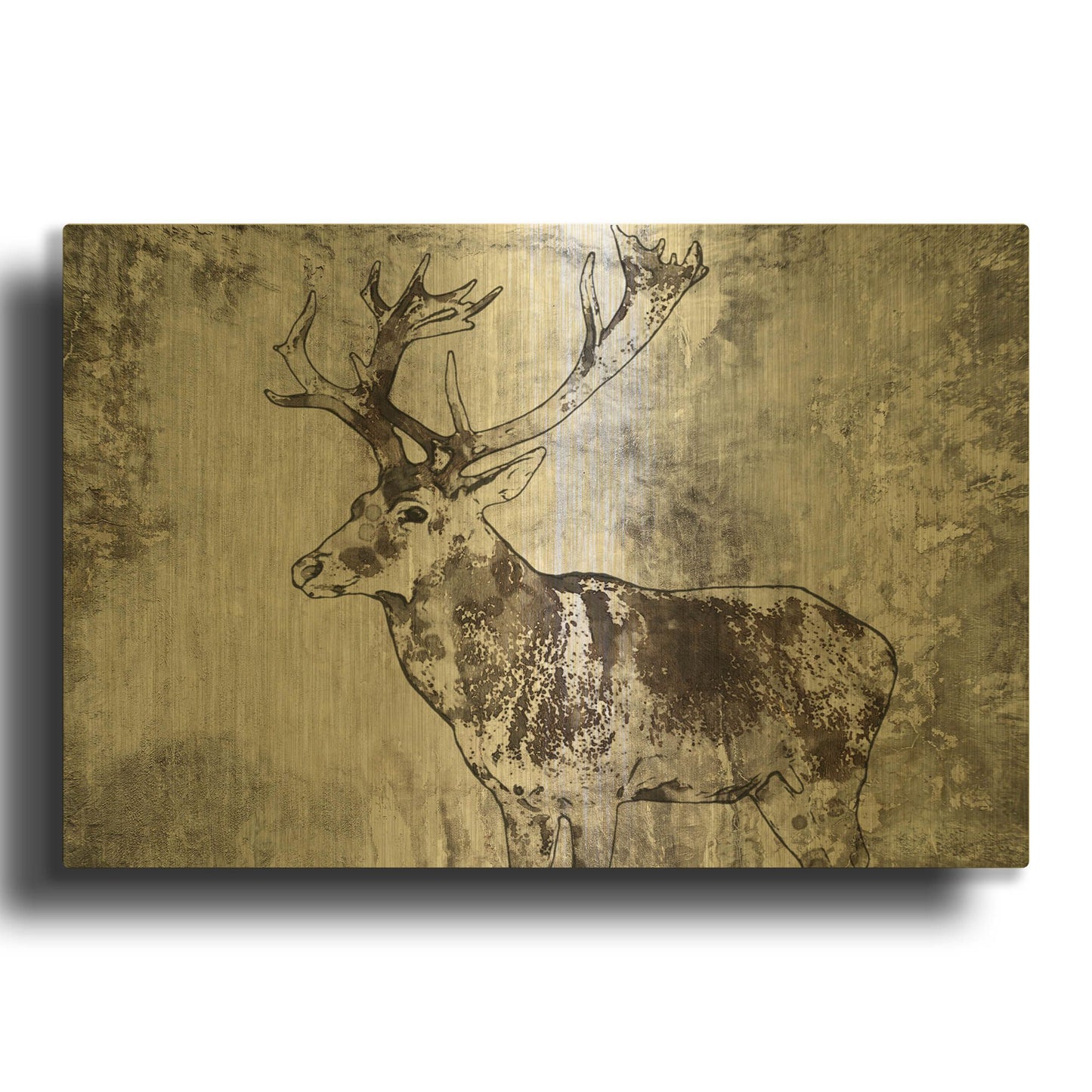 'Javan Rusa' By Irena Orlov Gold Metal Wall Art