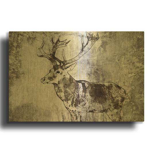 'Javan Rusa' By Irena Orlov Gold Metal Wall Art
