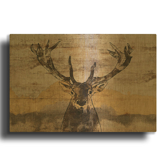 'White-Tailed Deer' By Irena Orlov Gold Metal Wall Art