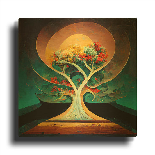 'Tree Of Life 1' By Ray Heere Gold Metal Wall Art