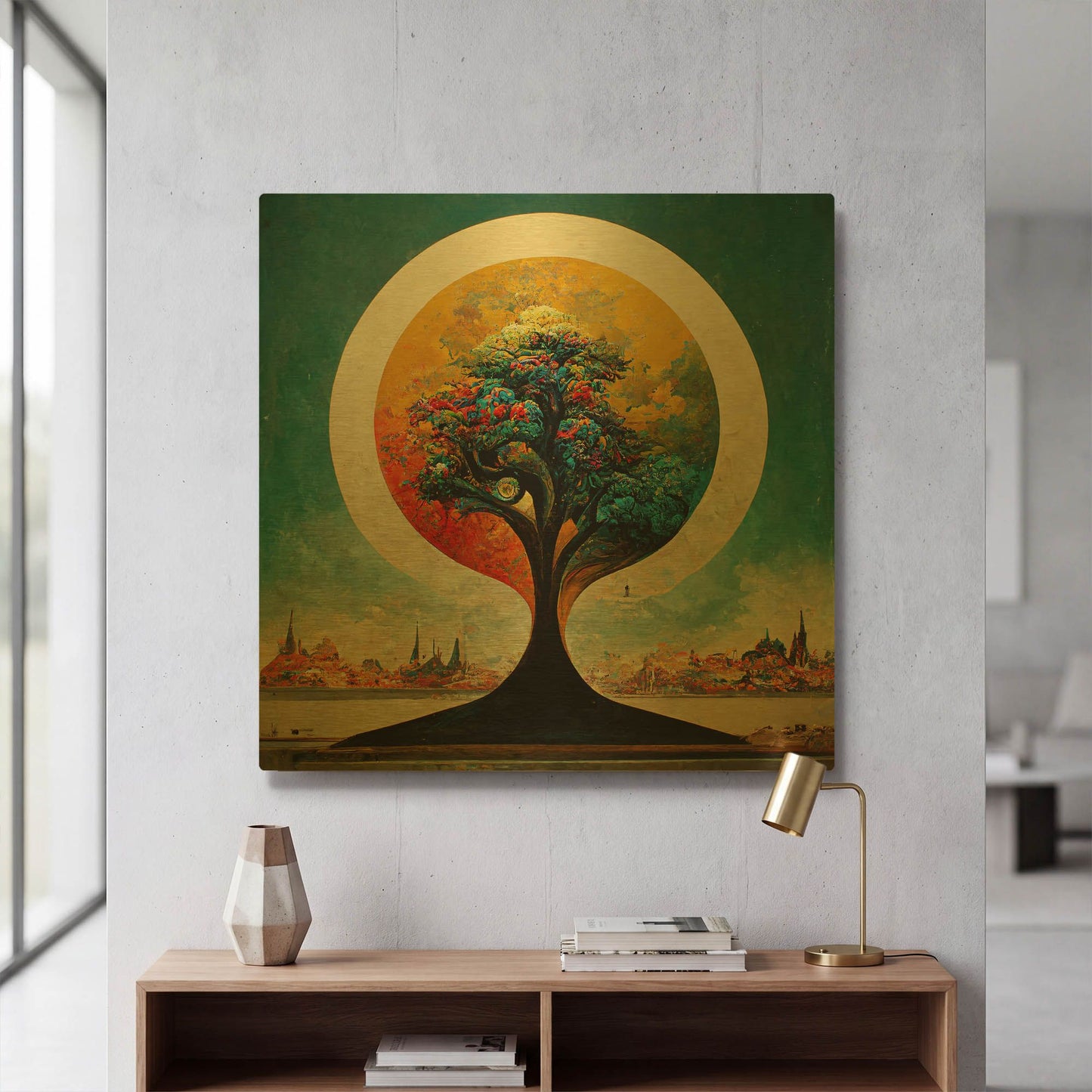 'Tree Of Life 3' By Ray Heere Gold Metal Wall Art