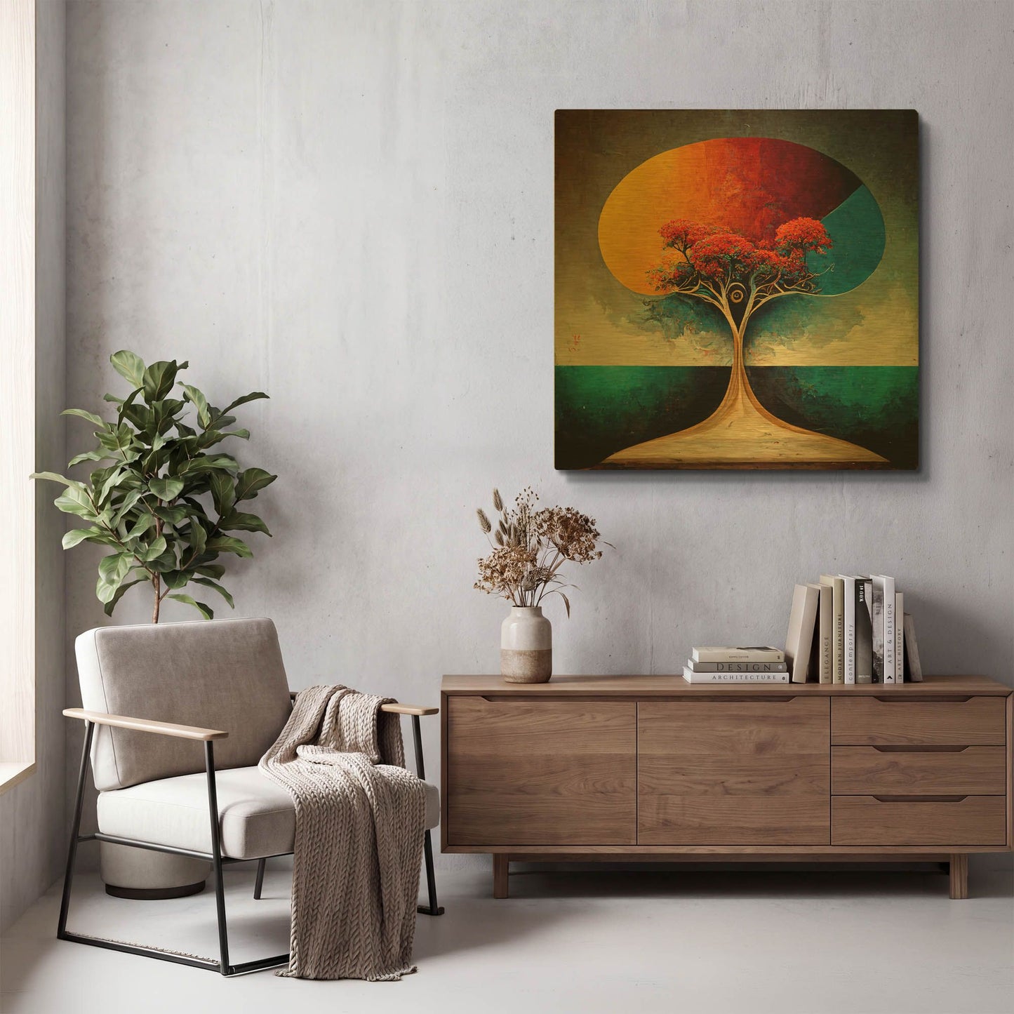 'Tree Of Life 4' By Ray Heere Gold Metal Wall Art