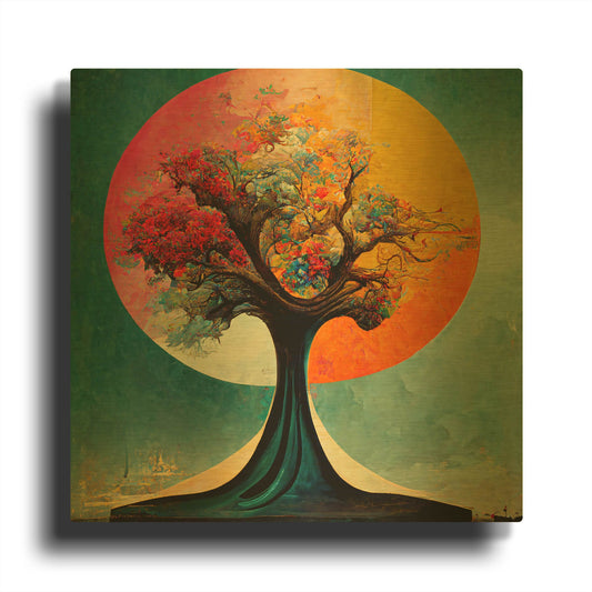 'Tree Of Life 5' By Ray Heere Gold Metal Wall Art