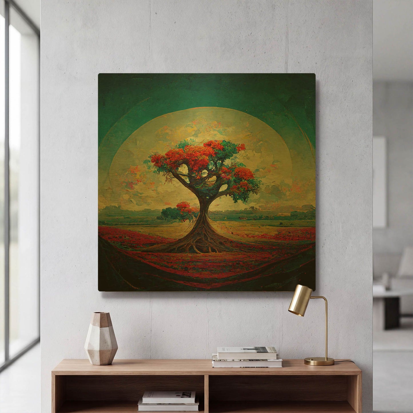 'Tree Of Life 6' By Ray Heere Gold Metal Wall Art