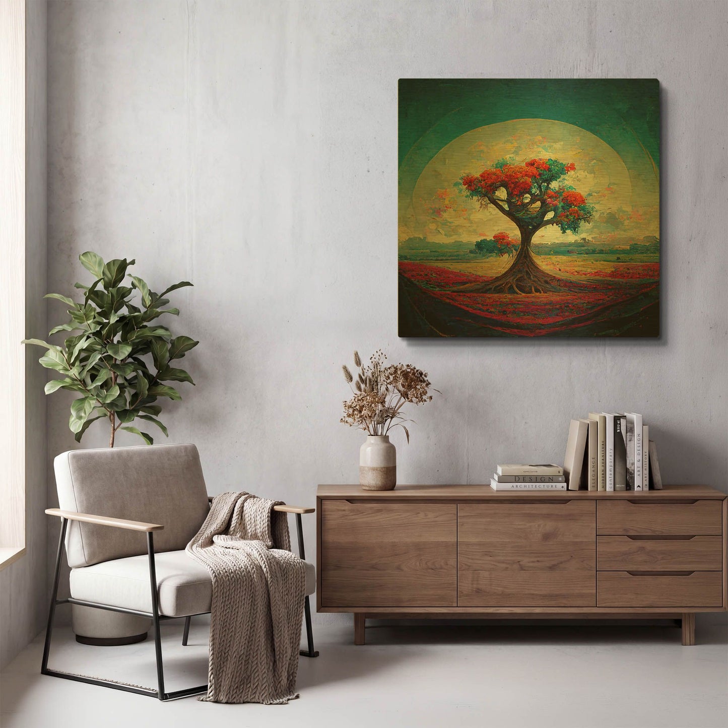 'Tree Of Life 6' By Ray Heere Gold Metal Wall Art