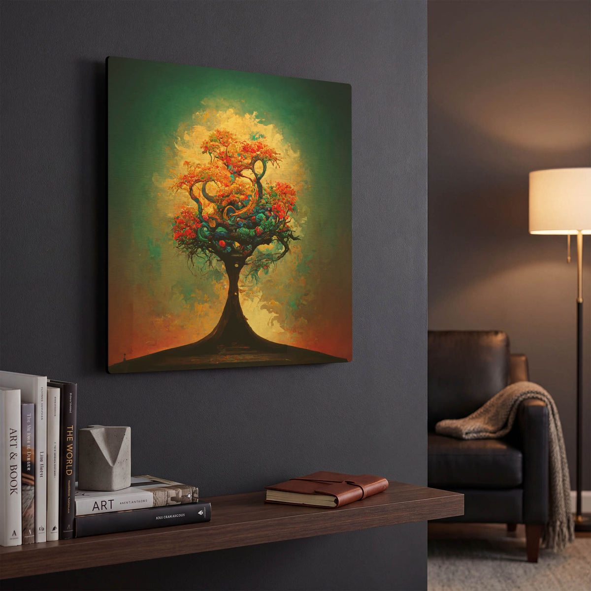 'Tree Of Life 7' By Ray Heere Gold Metal Wall Art