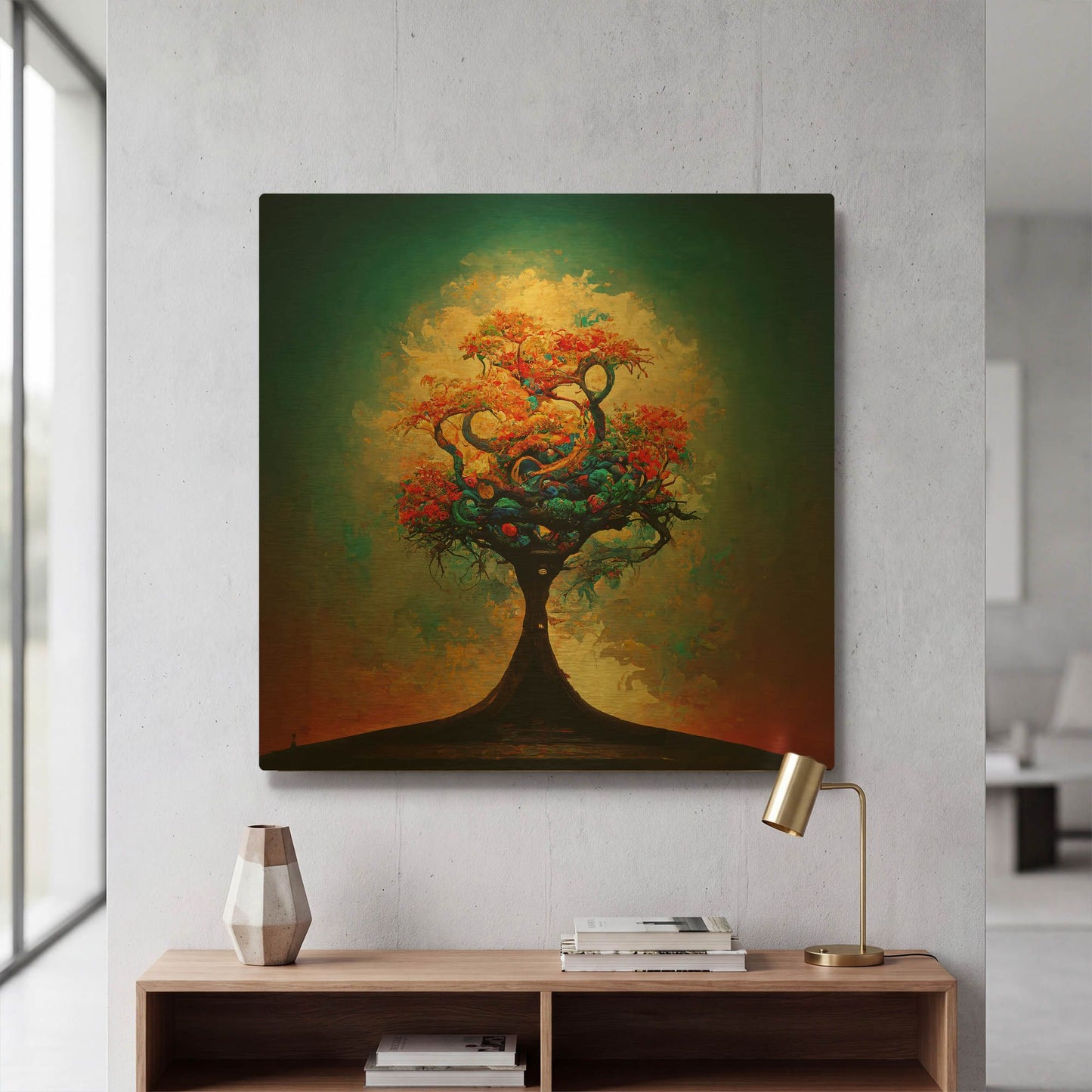 'Tree Of Life 7' By Ray Heere Gold Metal Wall Art