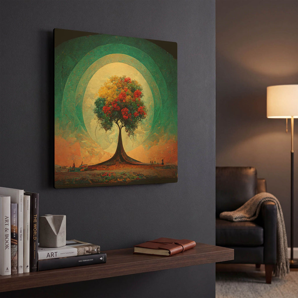 'Tree Of Life 8' By Ray Heere Gold Metal Wall Art