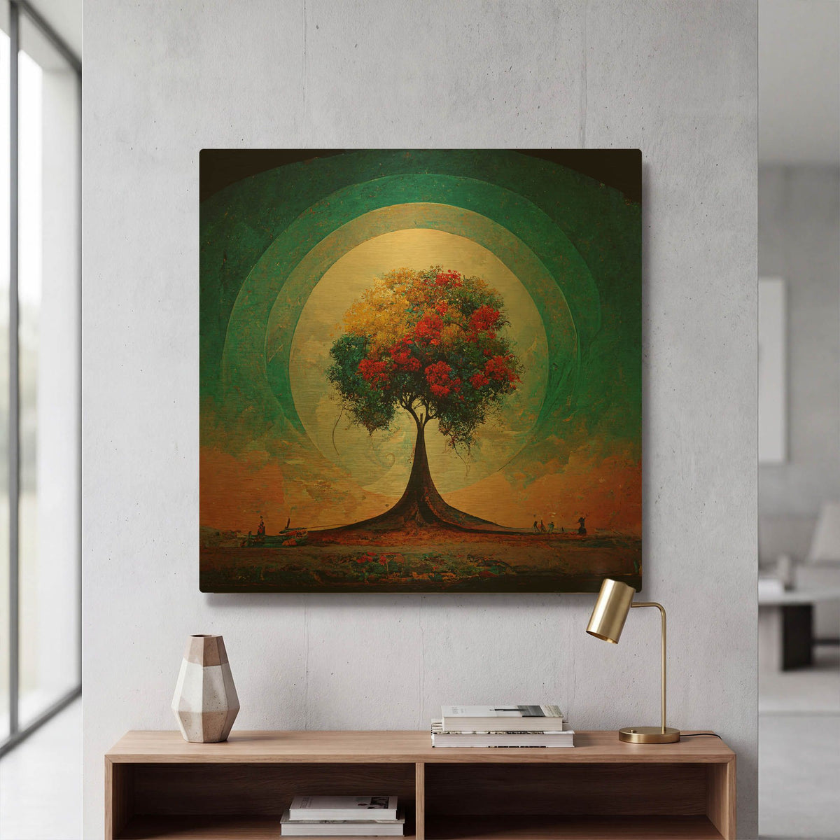 'Tree Of Life 8' By Ray Heere Gold Metal Wall Art