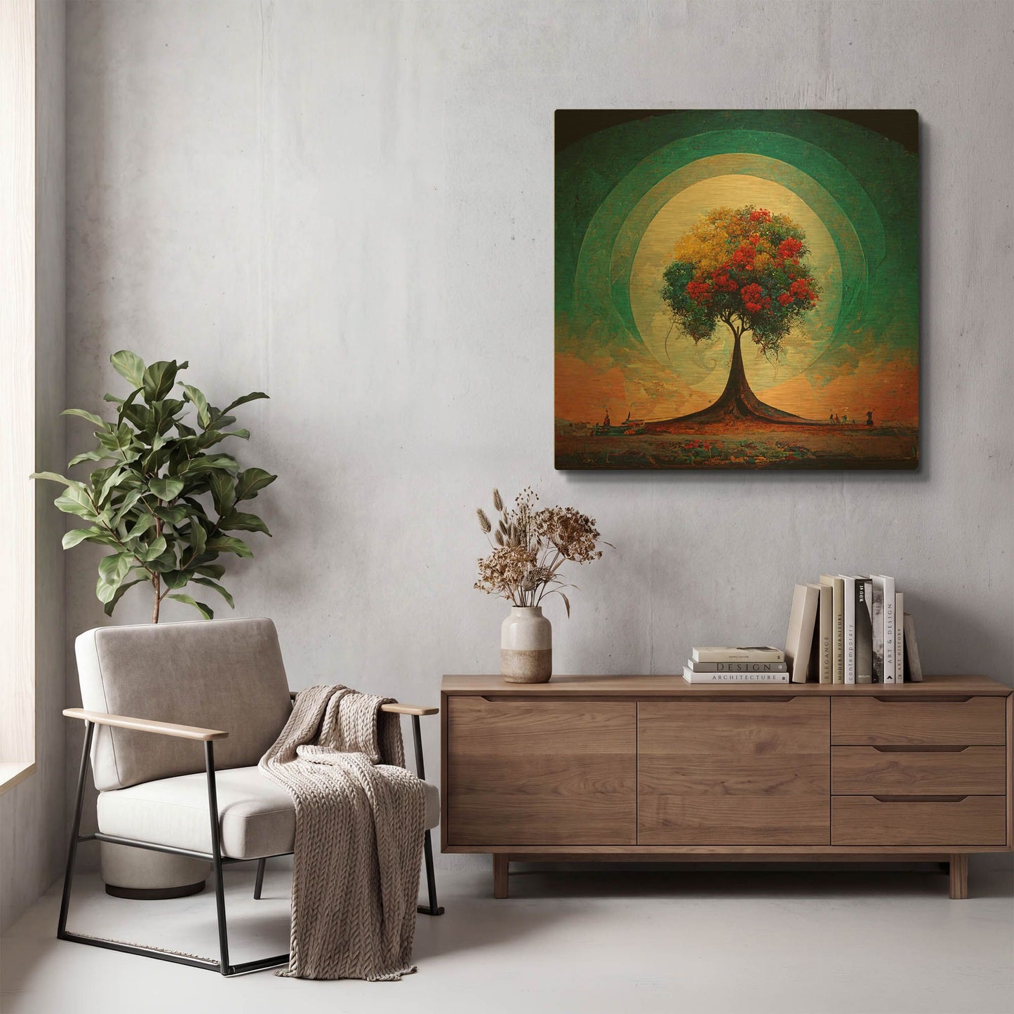 'Tree Of Life 8' By Ray Heere Gold Metal Wall Art